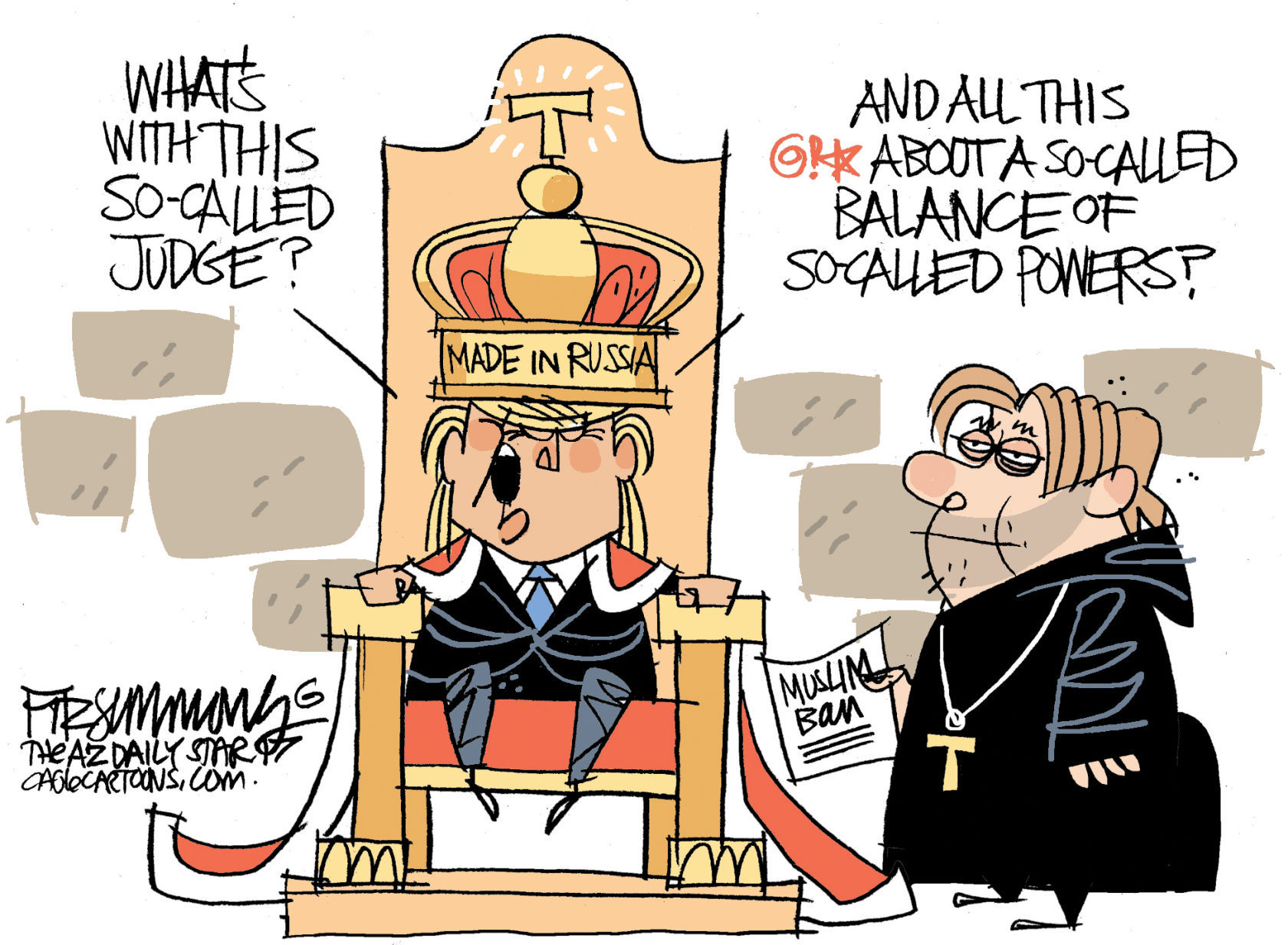 Daily Fitz Cartoon: King Trump